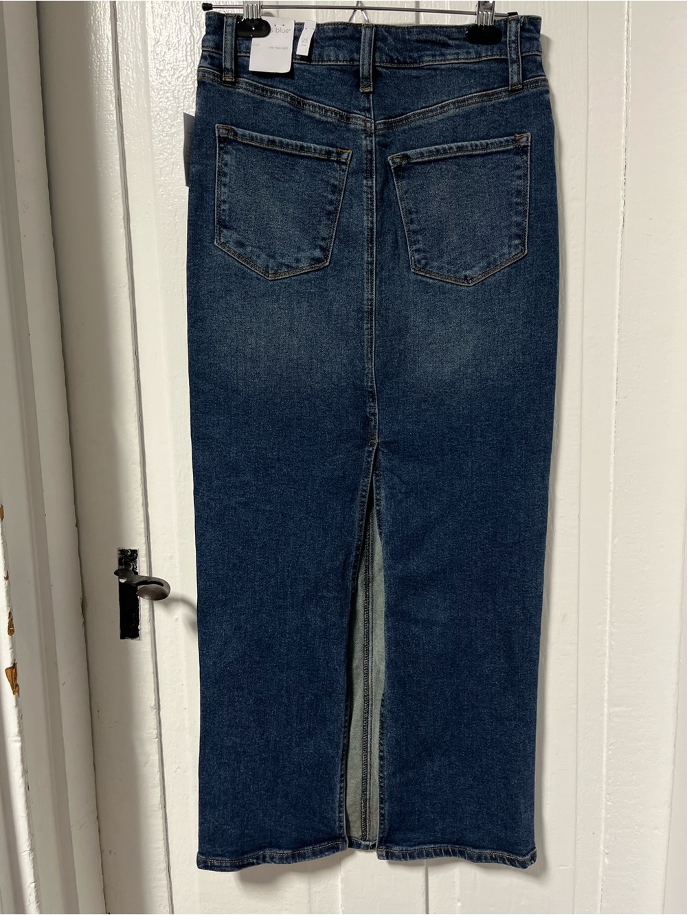NWT STS Blue Nikki Pencil Denim Maxi Skirt with back slit size 25 - Picture 3 of 8
